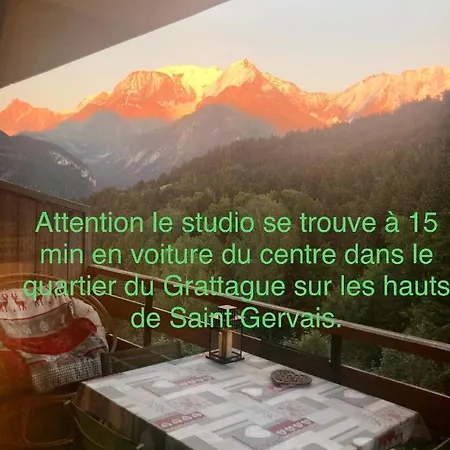 Turquoise Quartier Grattague Vue Montblanc Apartment